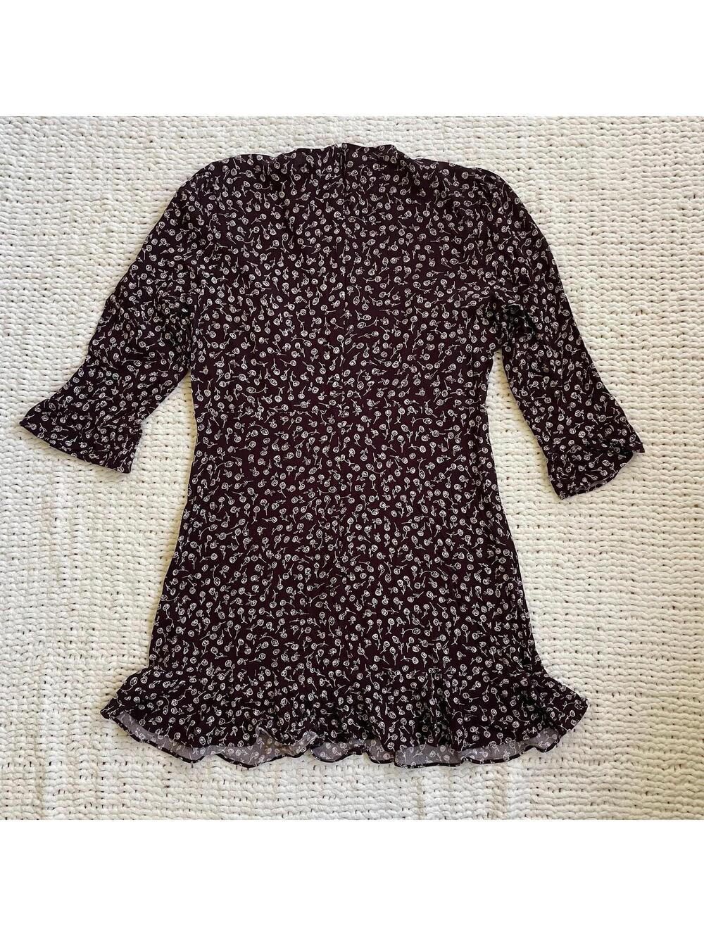 Aritzia Sunday Best Women's Phoebe Floral Print Dress - Size 10 - Picture 4 of 5